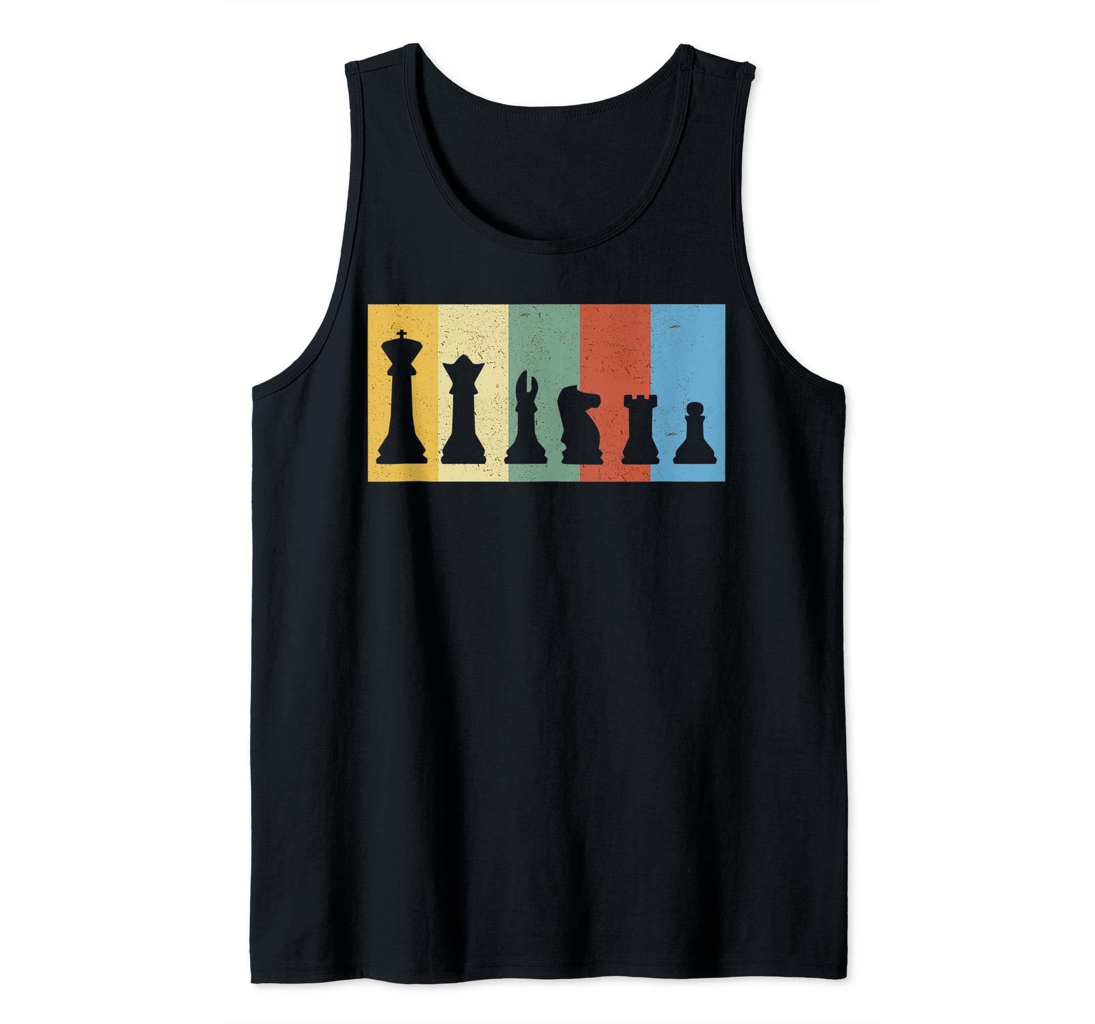 Chess figures vintage Tank Top, Black