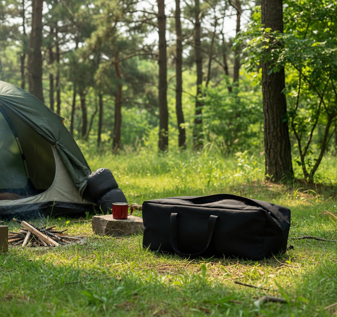 DoYiKe Extra große Reisetasche aus Segeltuch, strapazierfähig, für Reisen, Sport, Militär, Camping, Zelt, Schwarze Seitenöffnung, XX-Large, Robust und strapazierfähig