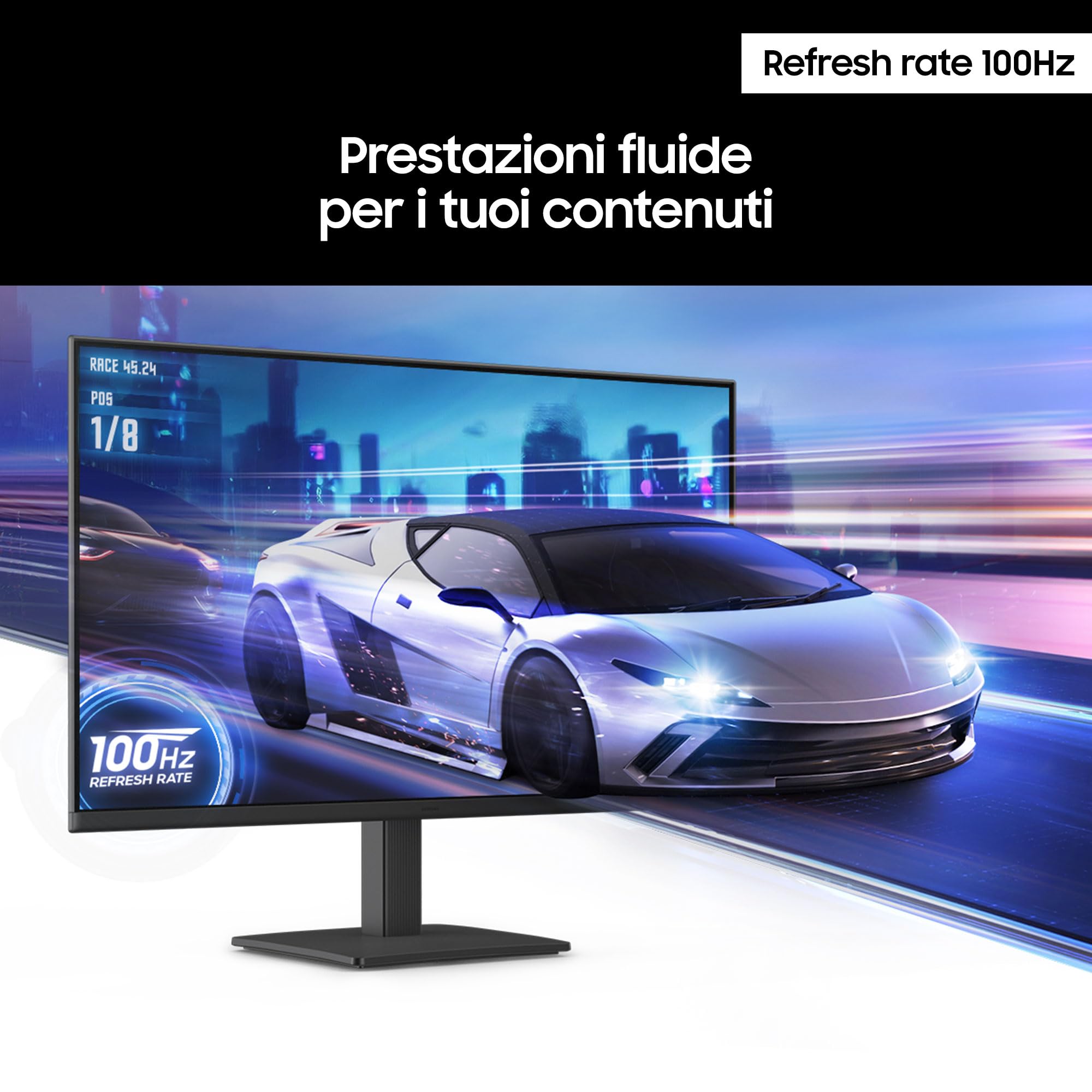 Samsung Monitor S30GD (S27D302), Flat, 27'', 1920x1080 (Full HD), IPS, 100Hz, 5ms (GtG), D-Sub, HDMI, Eye Saver Mode, Flicker Free