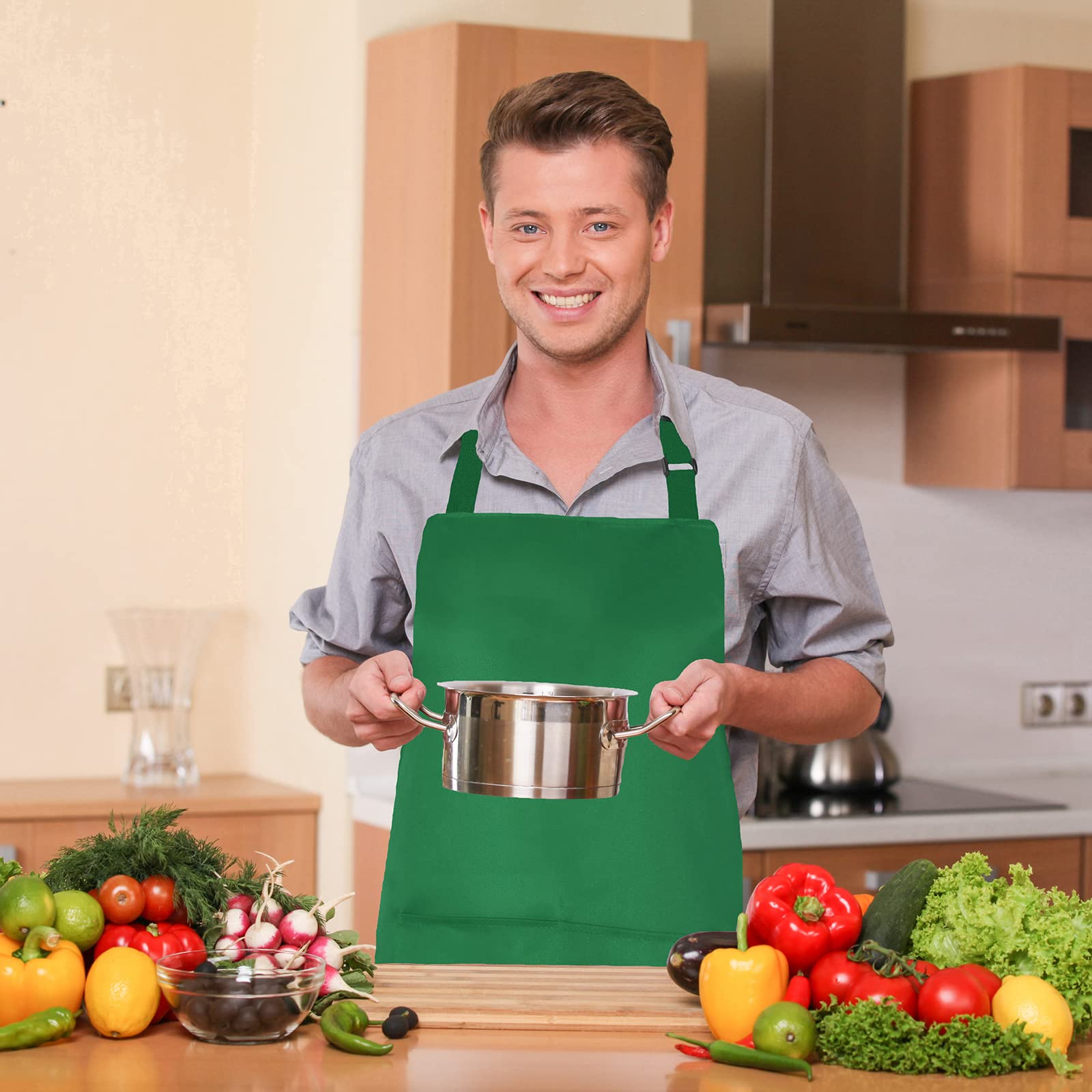 Grembiule Uomo Costume Da Cuoco Uomo Pezzi Bianco Grembiule