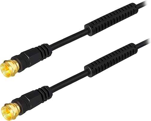 HB-DIGITAL HDTV Cavo collegamento satellitare spina spina cavo coassiale dorato con adattatore filtro per antenna con nuclei ferrite HB-DIGITAL HDTV Cavo collegamento satellitare spina spina cavo coassiale dorato con adattatore filtro per antenna con nuclei ferrite