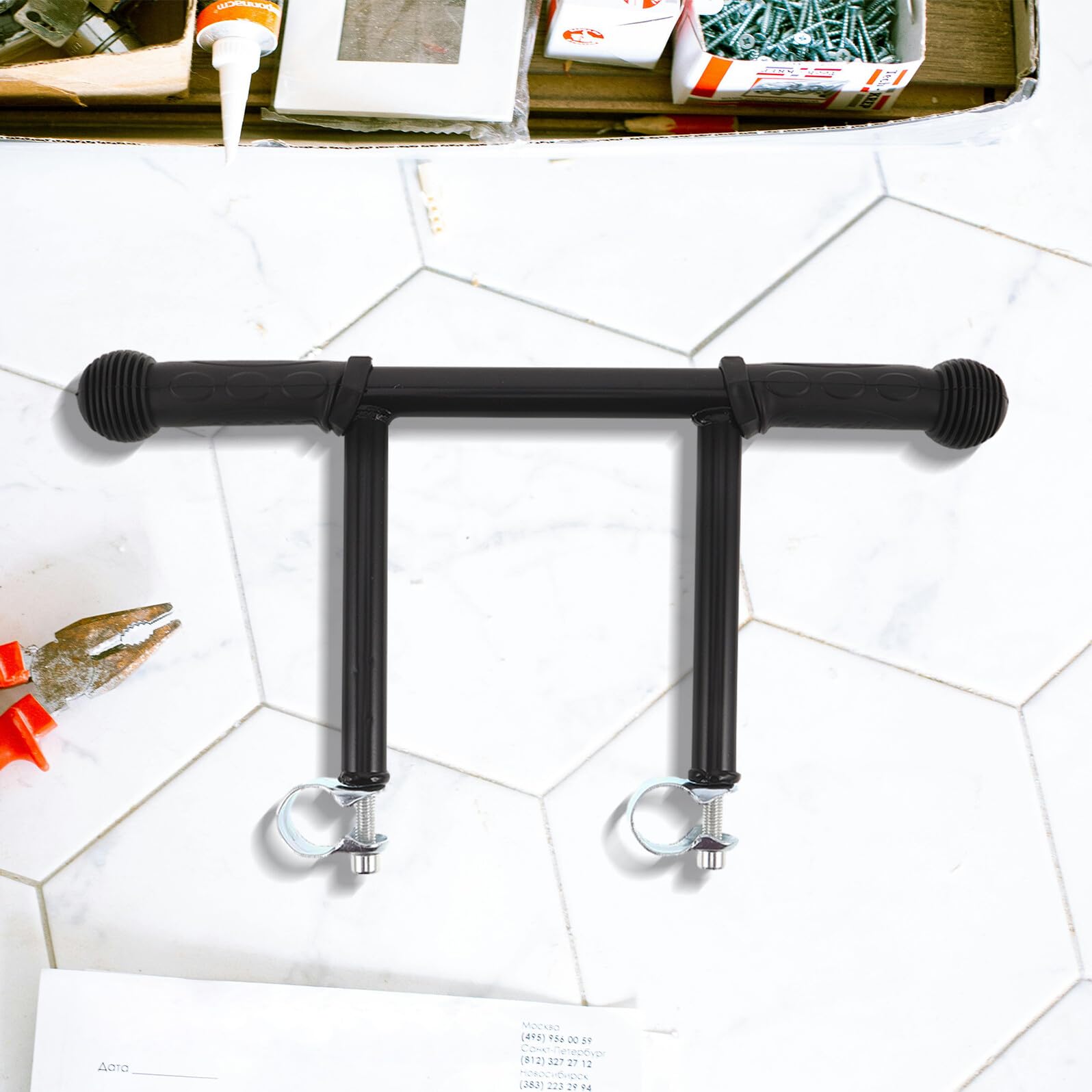 Extension de Poignée pour Poussette Plastique avec Plusieurs Attaches Accessoire Pratique pour Poussettes