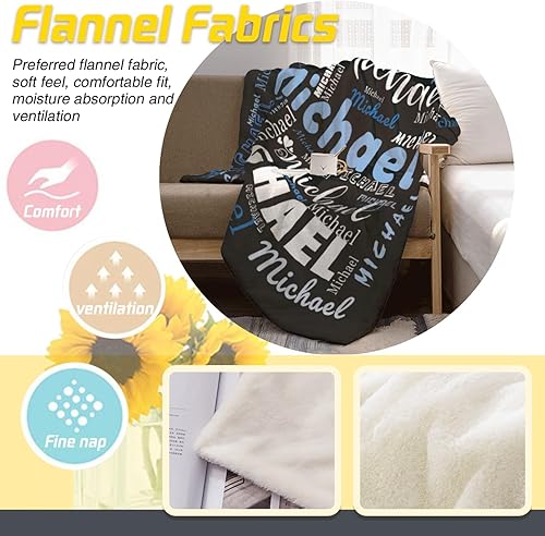 Miniatura 7 de MESHELEY Manta personalizada con nombre para niños, niñas, niños, adultos, hombres y mujeres, mantas personalizadas con nombre, regalos