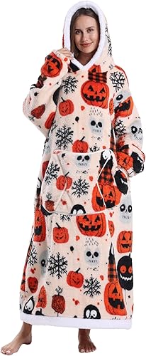 Capecage - Manta con capucha, sudadera con capucha larga como regalos de cumpleaños para mujeres y hombres, manta portátil larga para mujeres y