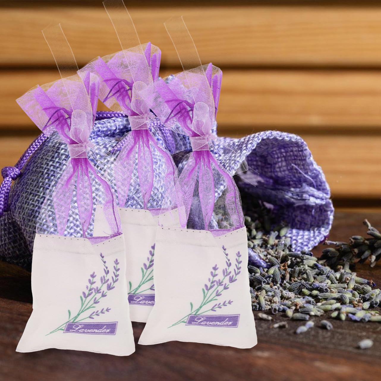 Abaodam 60piezas Bolsas Vacías De Para Dried Flowers Sachet De Lavanda Para Armario Coche y Decoración Del Hogar Para Perfumes y
