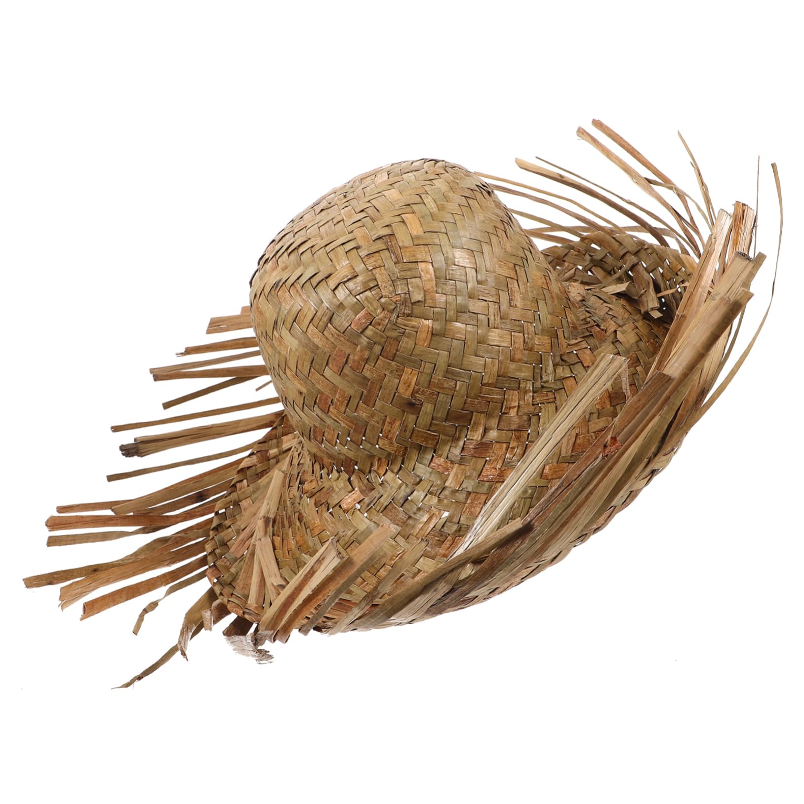 Healifty Straw Woven Sun Hat Beach Decorative Hat for Outdoor Activities Protection Stylish Design for Summer Parties Hiking and Versatile and Breathable Brown