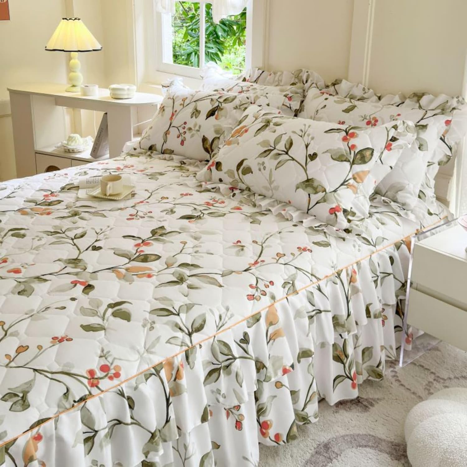 Drap-Housse à cantonnière anti-plis en microfibre pour lit 150x200cm