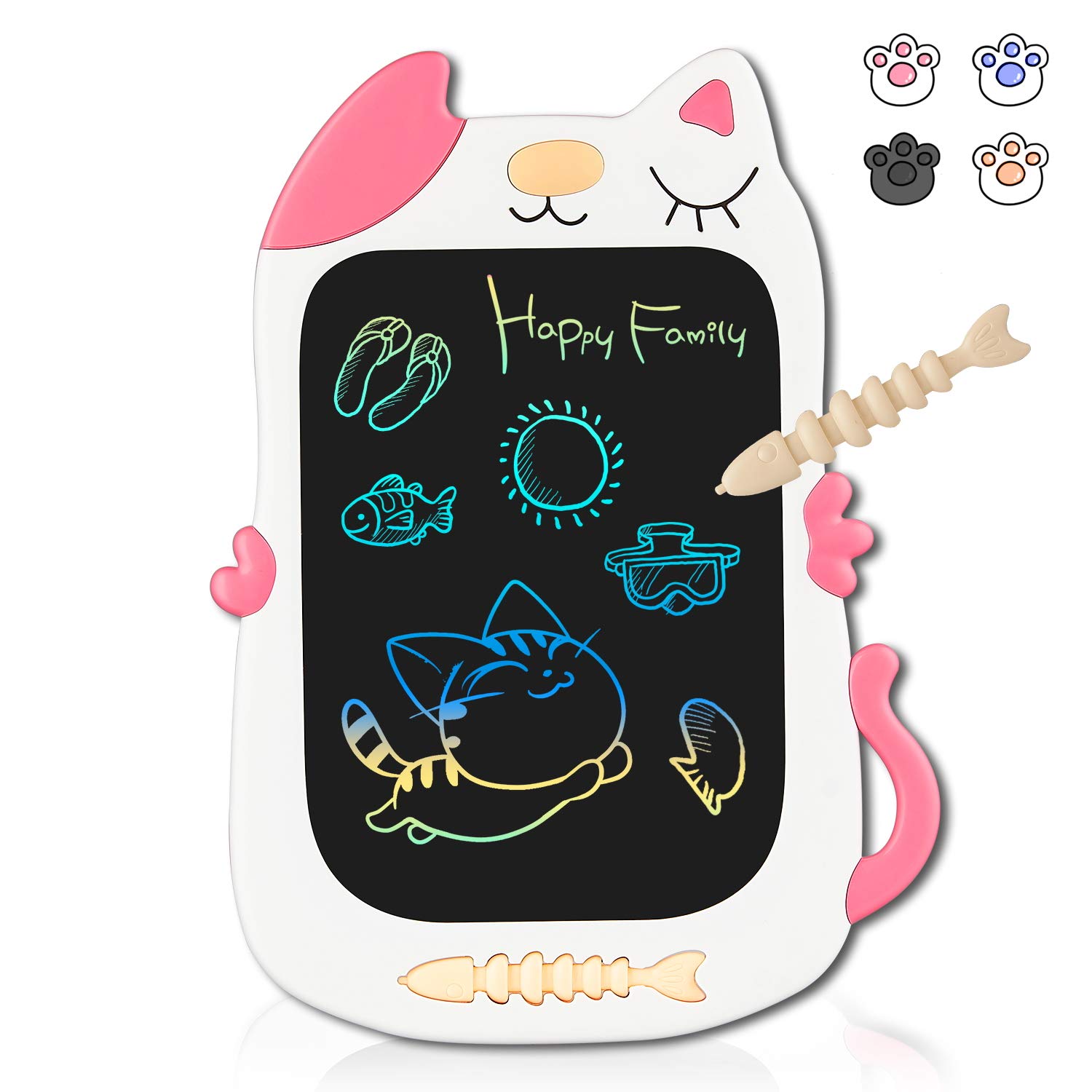 bravokidsToddler Girl Toys Gifts - Little Girls Toys for 3 4 5 6 8 Year Old, 8.5' LCD Writing Tablet Doodle Board Kids Educational Learning Toys Birthday Gifts for Girls Boys Age 3-8 (White Pink)