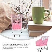 Vista 2 de DOITOOL - Carrito de compras mini de color aleatorio de 14 cm de altura, de hierro forjado, para almacenamiento de muñecas, suministros