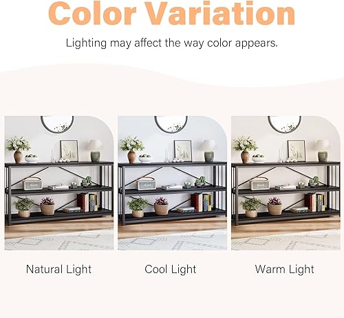 Miniatura 5 de LVB Mesa consola negra, mesa de entrada moderna para pasillo sala de estar, mesa de sofá industrial detrás del sofá, mesa de entrada de metal de