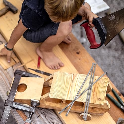 Miniatura 6 de 4 piezas de tubo roscado hueco de acero inoxidable tubo capilar de 8 pulgadas, varillas roscadas interiores, tubos redondos, accesorios de tubería