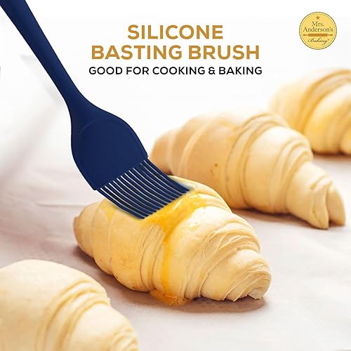 Vista 22 de Mrs. Anderson's Baking Raspador de espátula de silicona, flexible y antiadherente, turquesa