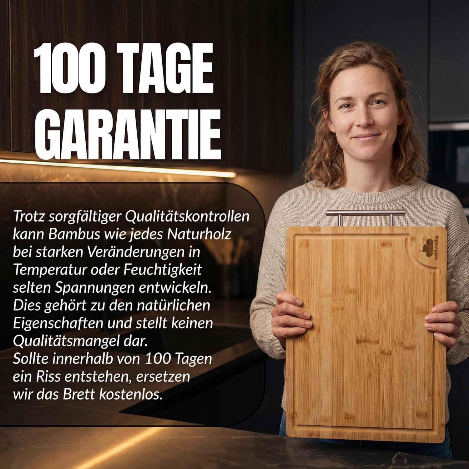 Tabla de cortar de doble cara de acero inoxidable y bambú, tabla de cocina con surco y mango de metal, tabla de madera antibacteriana, tabla de cortar de bambú grande, tabla de trinchar 40 x
