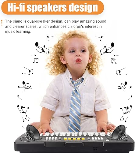 Vista 3 de Piano de teclado para niños, piano electrónico portátil de 37 teclas para niños, teclado de música digital, juguetes educativos para niñas y niños