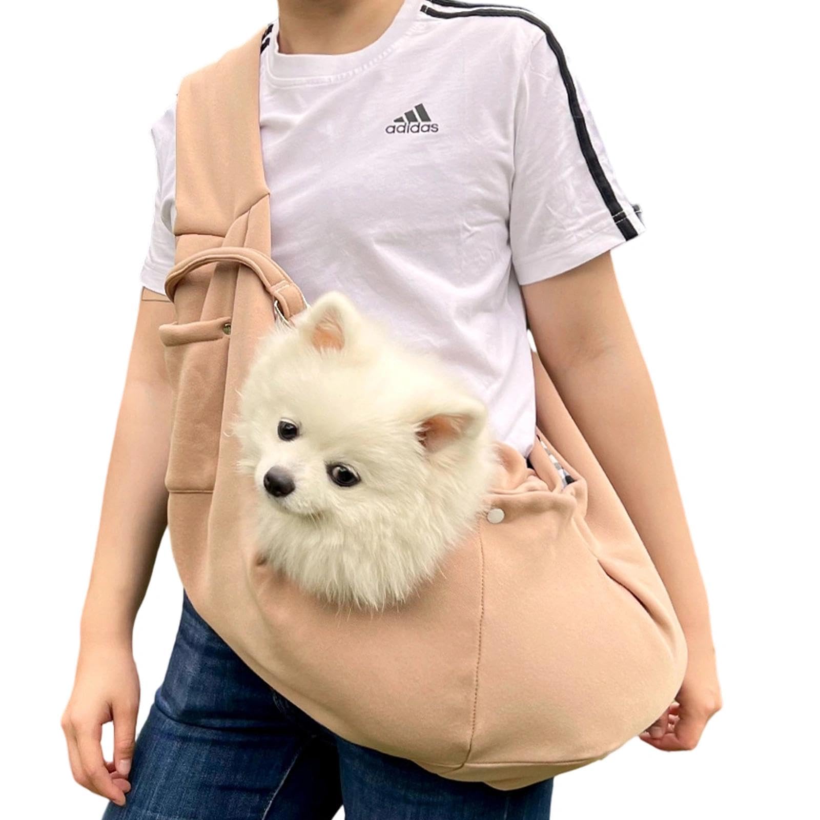 DEANKEJI Couleur Kaki Sac de Transport Chat, Poids Maximum Supporté de 6 kg Sac Chat, Porte Chien Adapté pour Les Promenades, Les Activités en Plein Air et la Randonnée