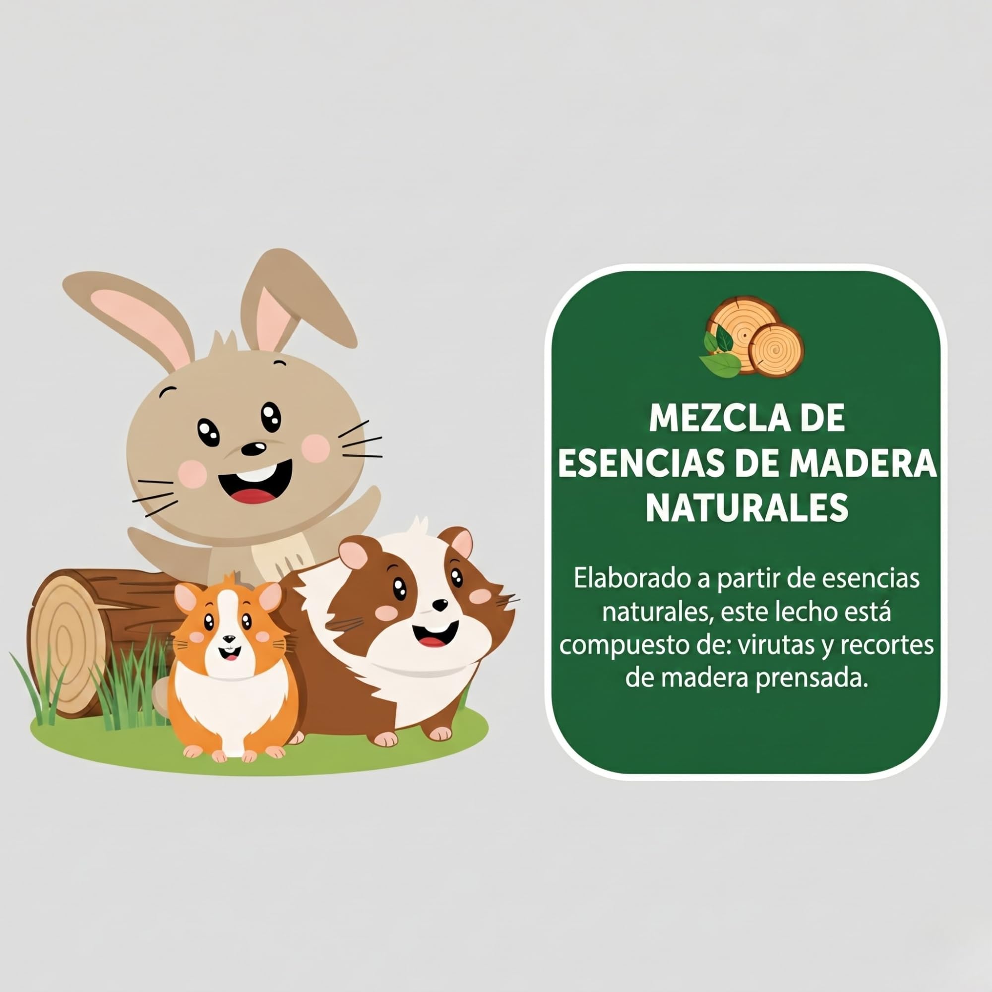 Aimé | Lecho PROP'Nature 10L para Conejos | Arena Biodegradable y Súper Absorbente de Pellets de Madera | Neutralizador de Olores para Jaulas | El Embalaje Puede Variar