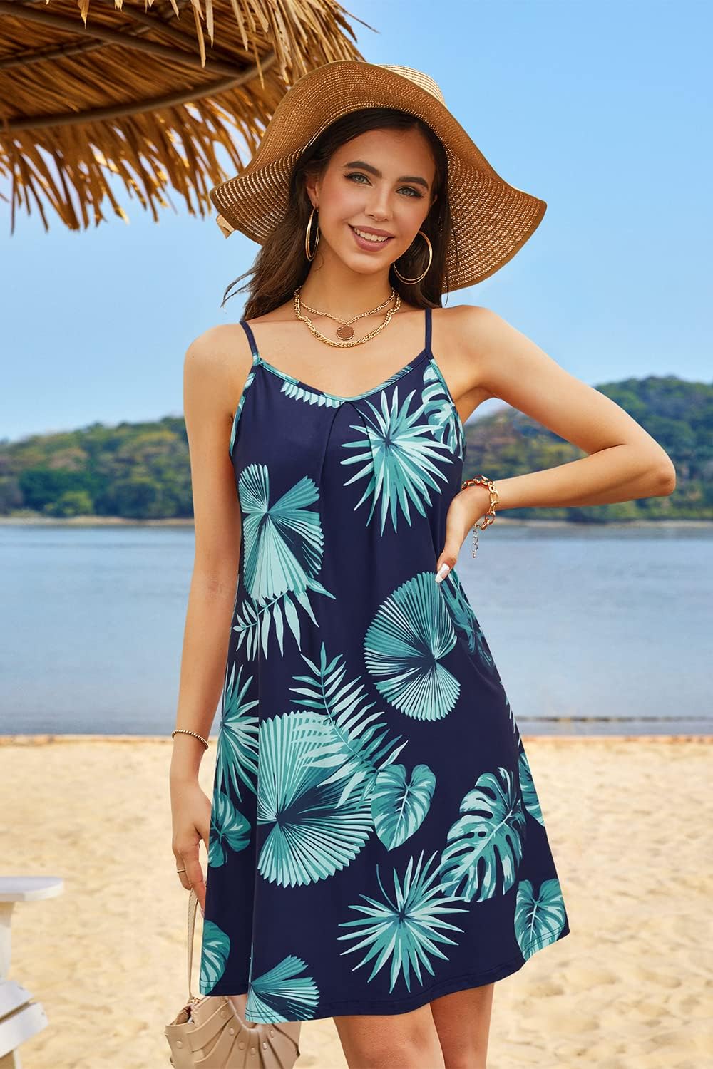 ULTRANICE Women's Floral V Neck Spaghetti Strap Nigeria Ubuy