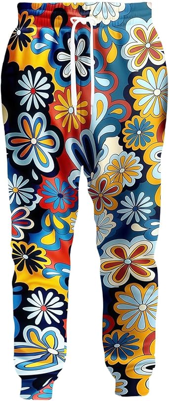 Mens Women Sweatpants 80s 90s Retro Joggers Sports Pant Funny Track Pants with Pockets