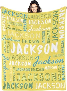 Personalized Name Blanket Customized Baby Blankets for Girls Boys Adults Monogrammed Blankets and Throws Christmas Birthday Mothers Fathers Valentines Day Gift