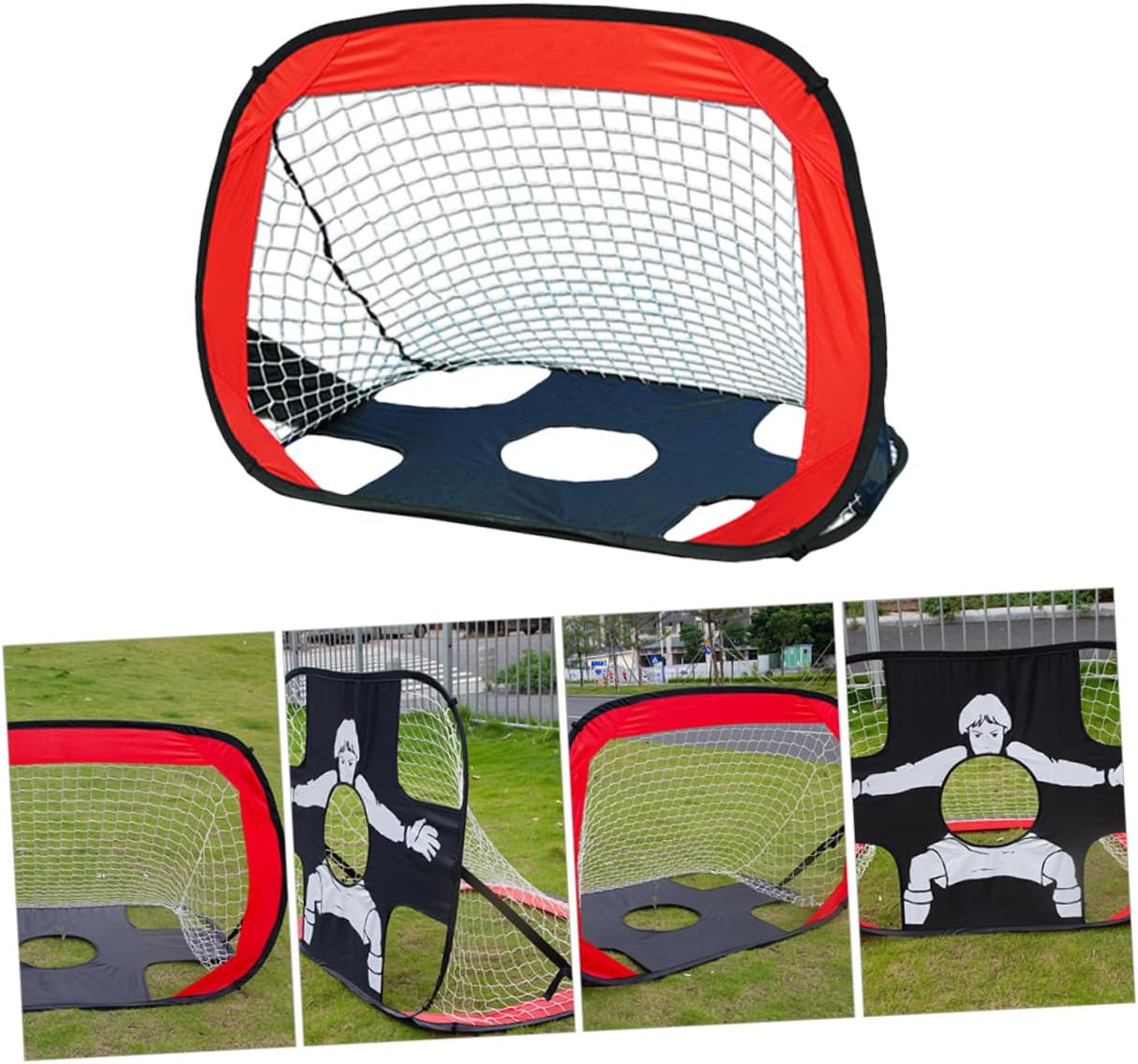 Foldable Portable Soccer Goal Set for Boys and Girls Lightweight Football Goal Carry Bag Outdoor Sports Training Equipment for Backyard Play