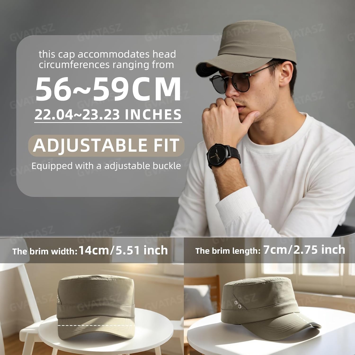 Lightweight Military Caps Quick Dry Baseball Cap Mens Cadet Army Caps Mesh Waterproof Sports Trucker Hat Flat Top Cap - Image 5