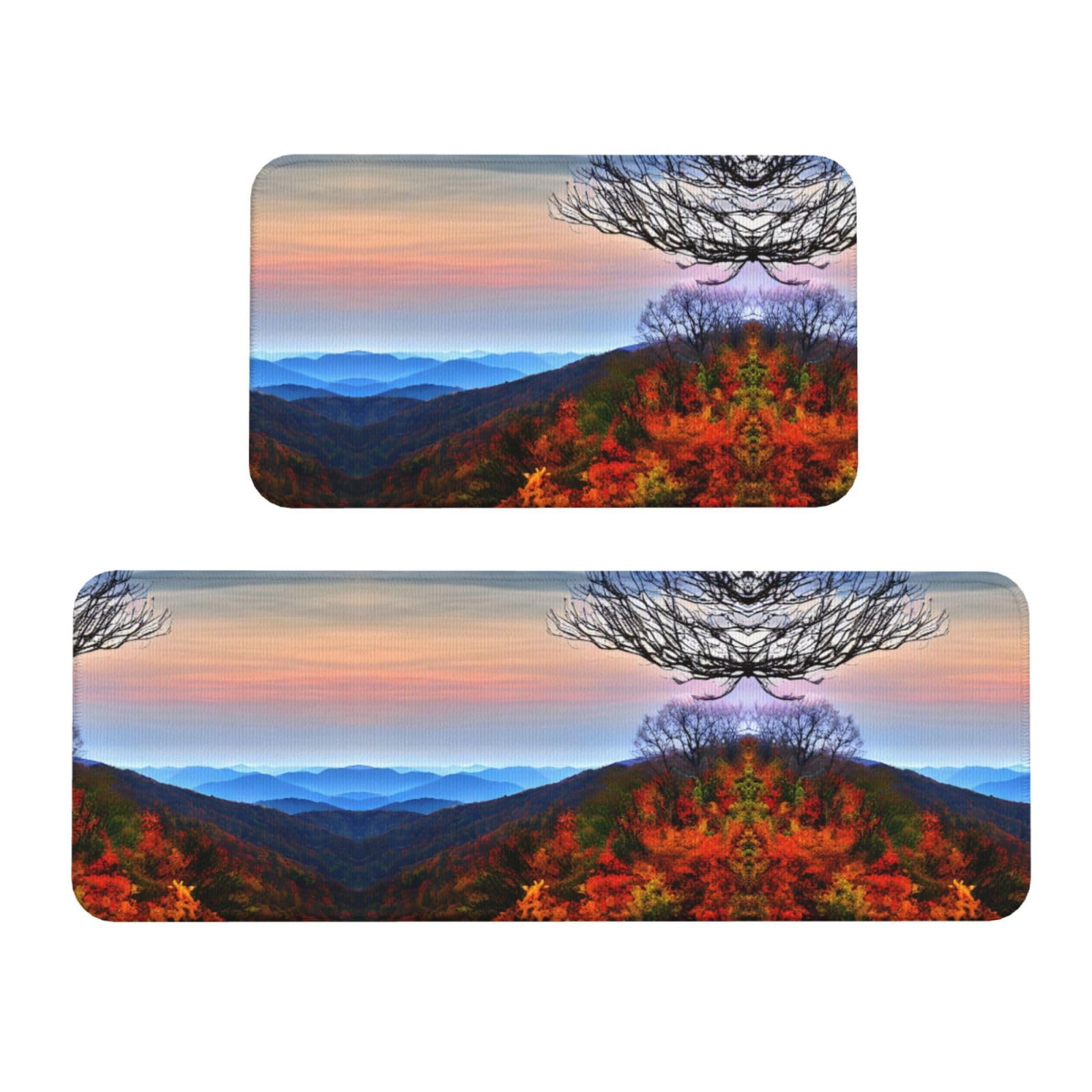 Tapis de cuisine antidérapants Blue Ridge lot de 2 tapis confortables pour sol de cuisine et bureau