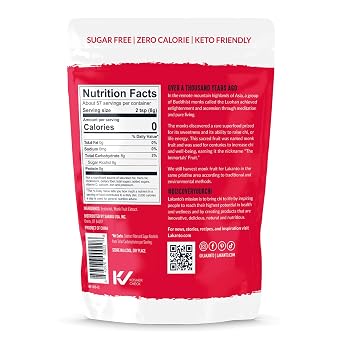 Lakanto Monk Fruit Sweetener With Erythritol, White Sugar Substitute From Monk Fruit Extract, Classic White Sugar Replacement for Baking, Coffee & Tea, Gluten Free, Low Carb, Non GMO, Keto, 1 LB Bag