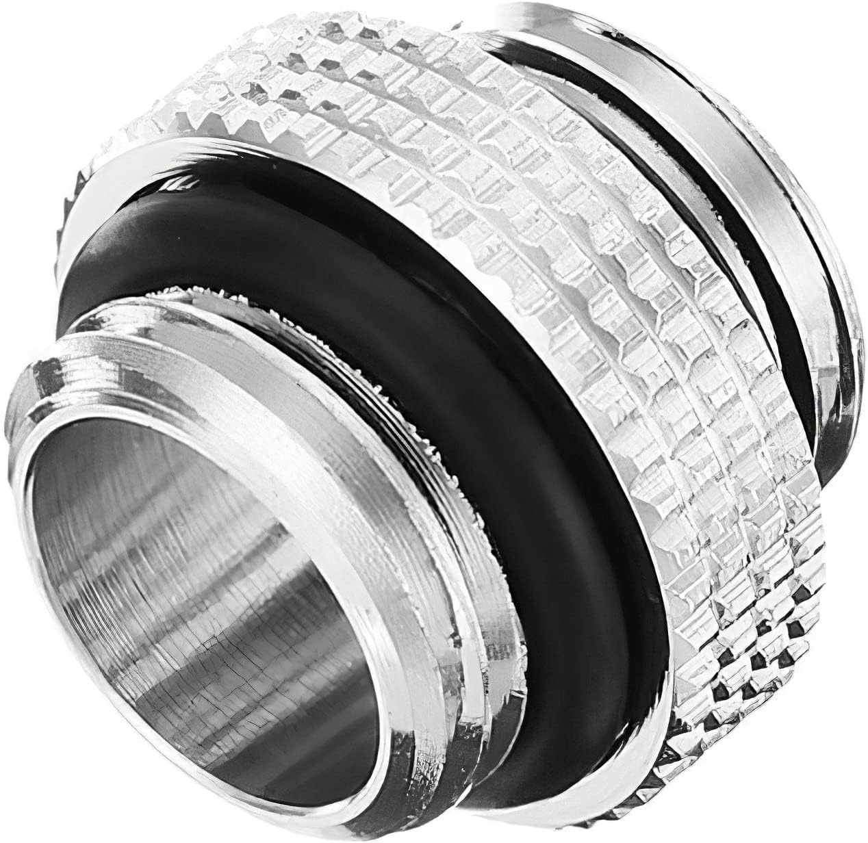 Dracaena.io 12 Pack G1/4" Thread, Male to Male Mini Extender Fitting with Tighten O-Ring, Compression Fitting for Computer Water Cooling System, Silver