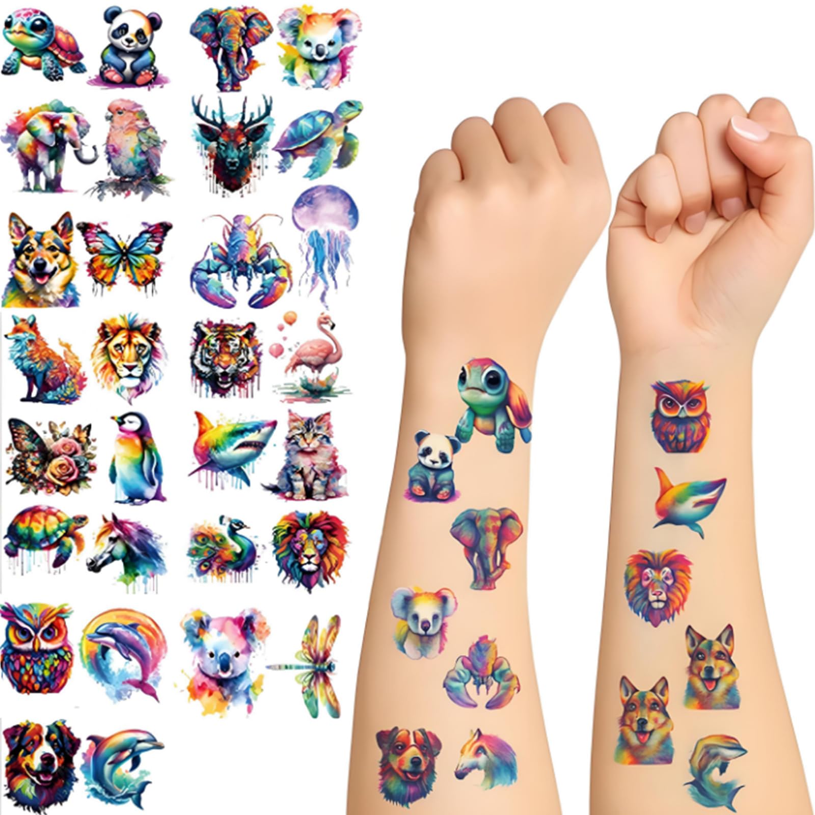 Glow In The Dark Temporary Tattoos Stickers 10 Sheets