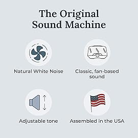 Yogasleep Dohm UNO White Noise Sound Machine (White) with Real Fan Inside for Non-Looping White Noise, for Travel, Office Privacy, Meditation, Sleep Aid for Adults & Baby, Registry Gift