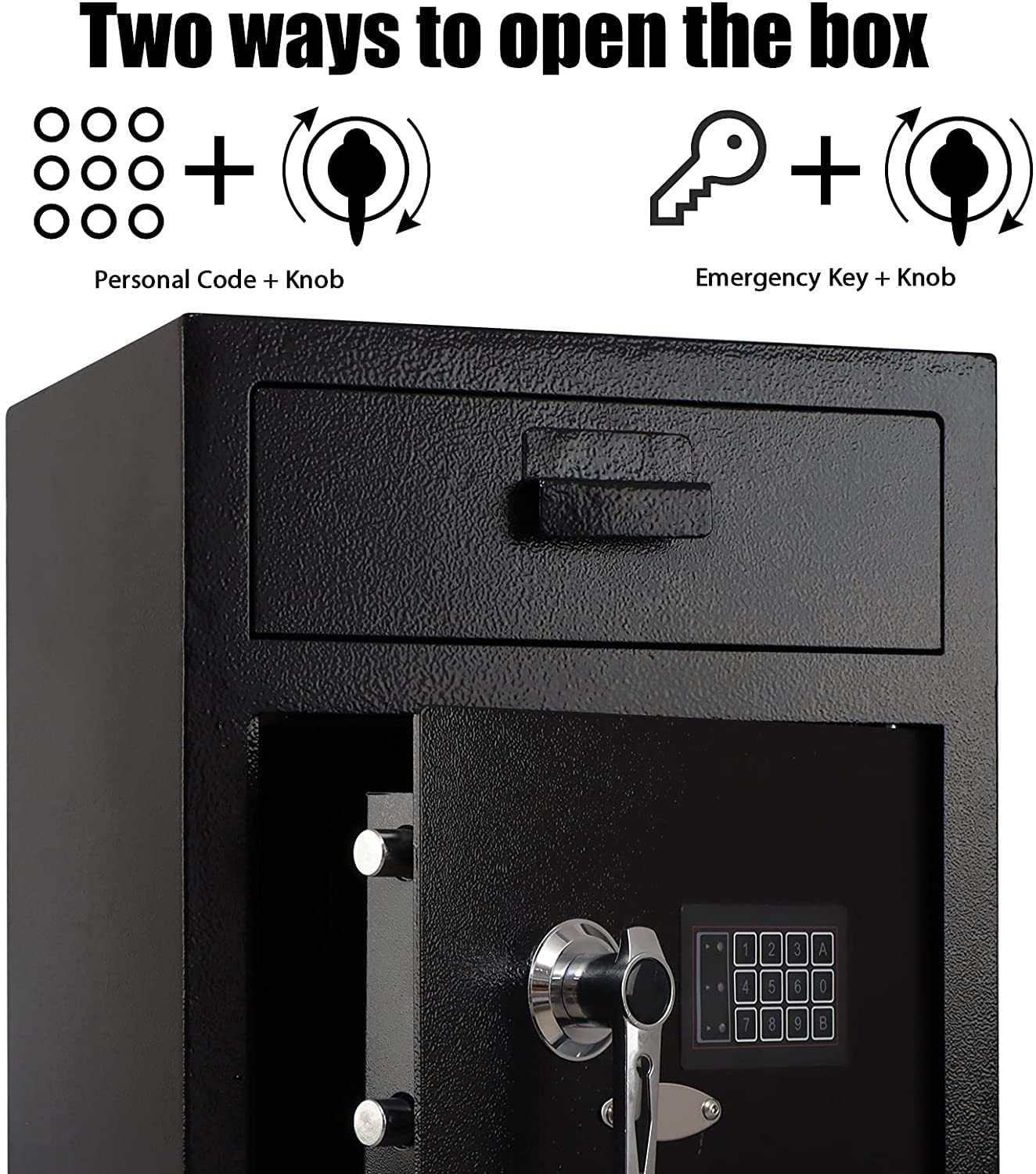 Boîte ignifuge étanche S Cabinet SS Boîte de dépôt numérique en acier électronique S avec clavier verrouillable Boîte de dépôt Wi