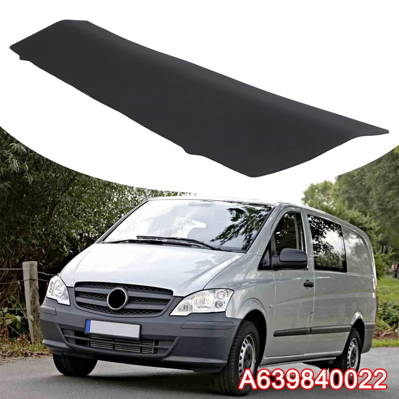 Windschutzscheibe untere Klimaanlage Filter Panel Abdeckung für Mercedes für Vito W639 und für Viano Modelle Schwarz Kunststoff Ersatz Außen Kotflügelkomponente OEM A639840022 für einfache