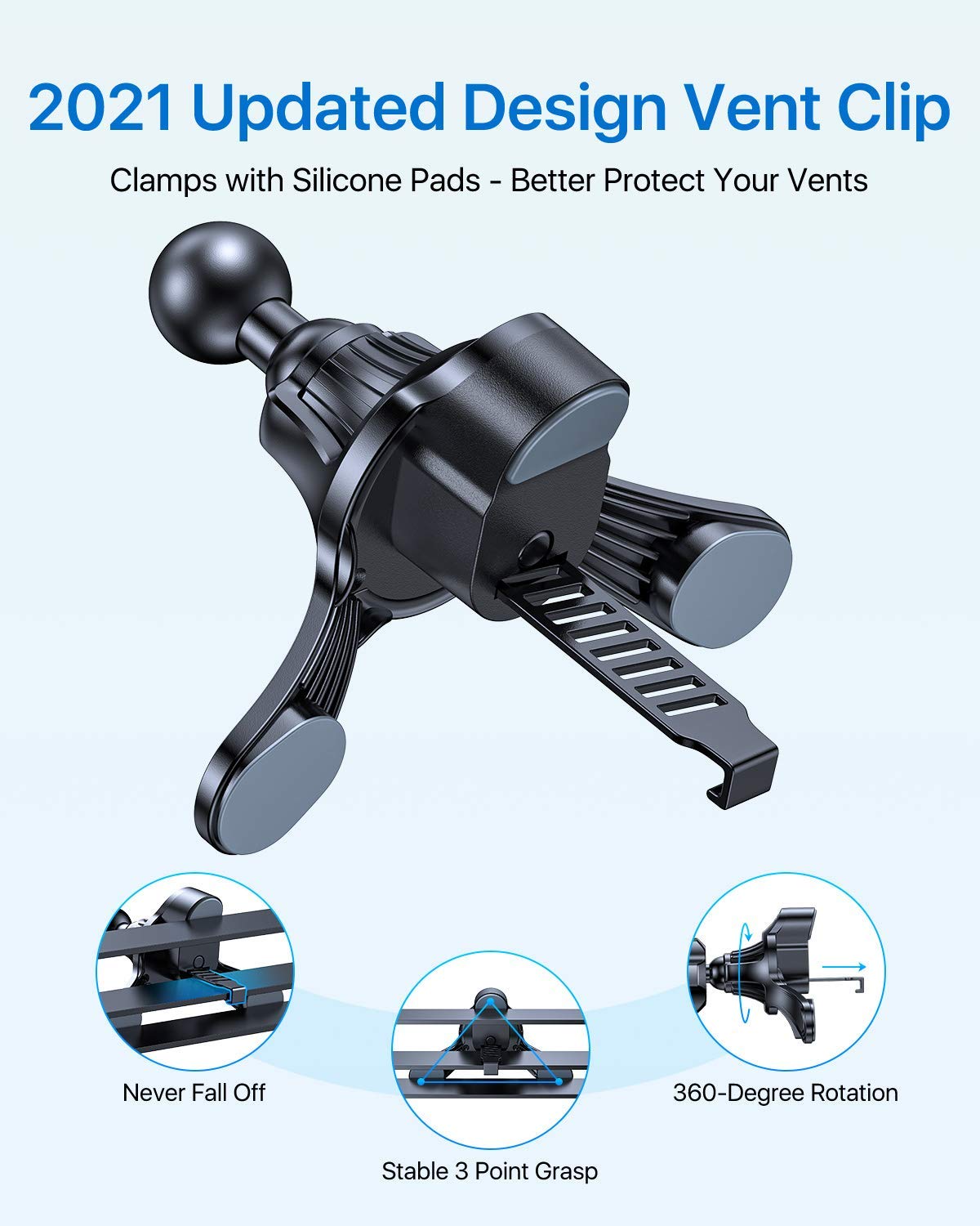 Buy andobil Car Phone Mount【Vertical & Thick Vent Friendly】 Hands Free