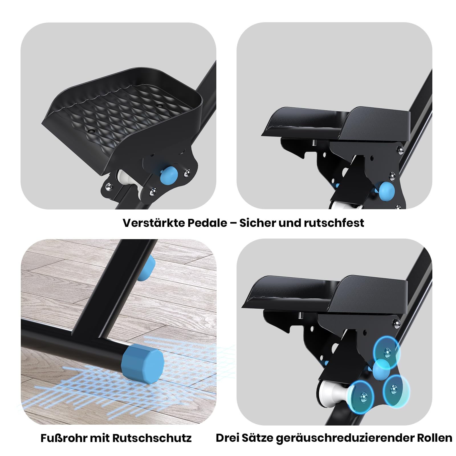 Mdeam Stair Stepper für Zuhause, Vertikaler Stepper mit Erweitertem Schrittbereich, Klappbarer Treppensteiger mit Haltegriff für Ganzkörper-Workout, Fitnessgerät für Home Büro