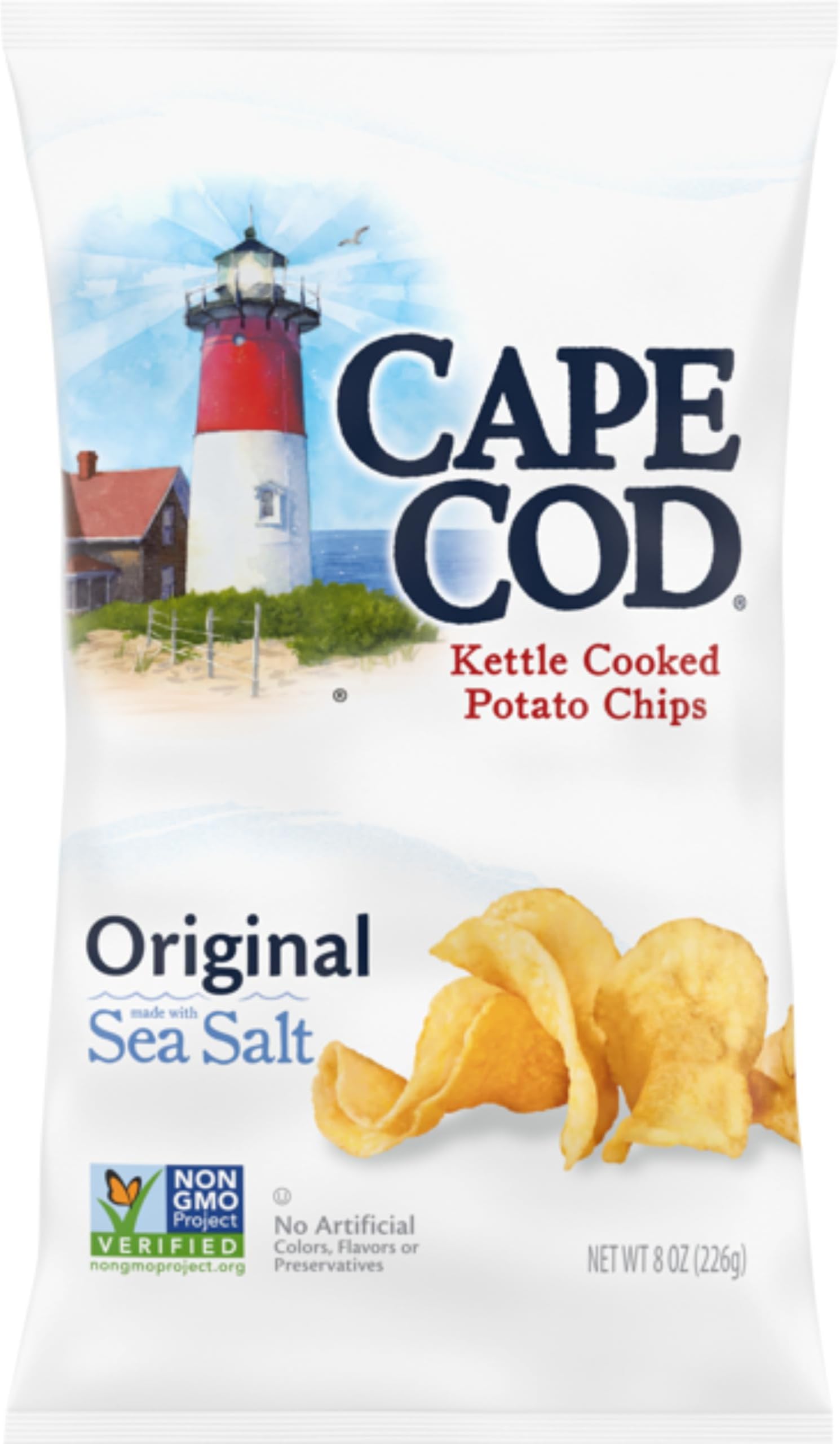 Cape Cod Potato Chips, Original Kettle Chips, 8 Oz