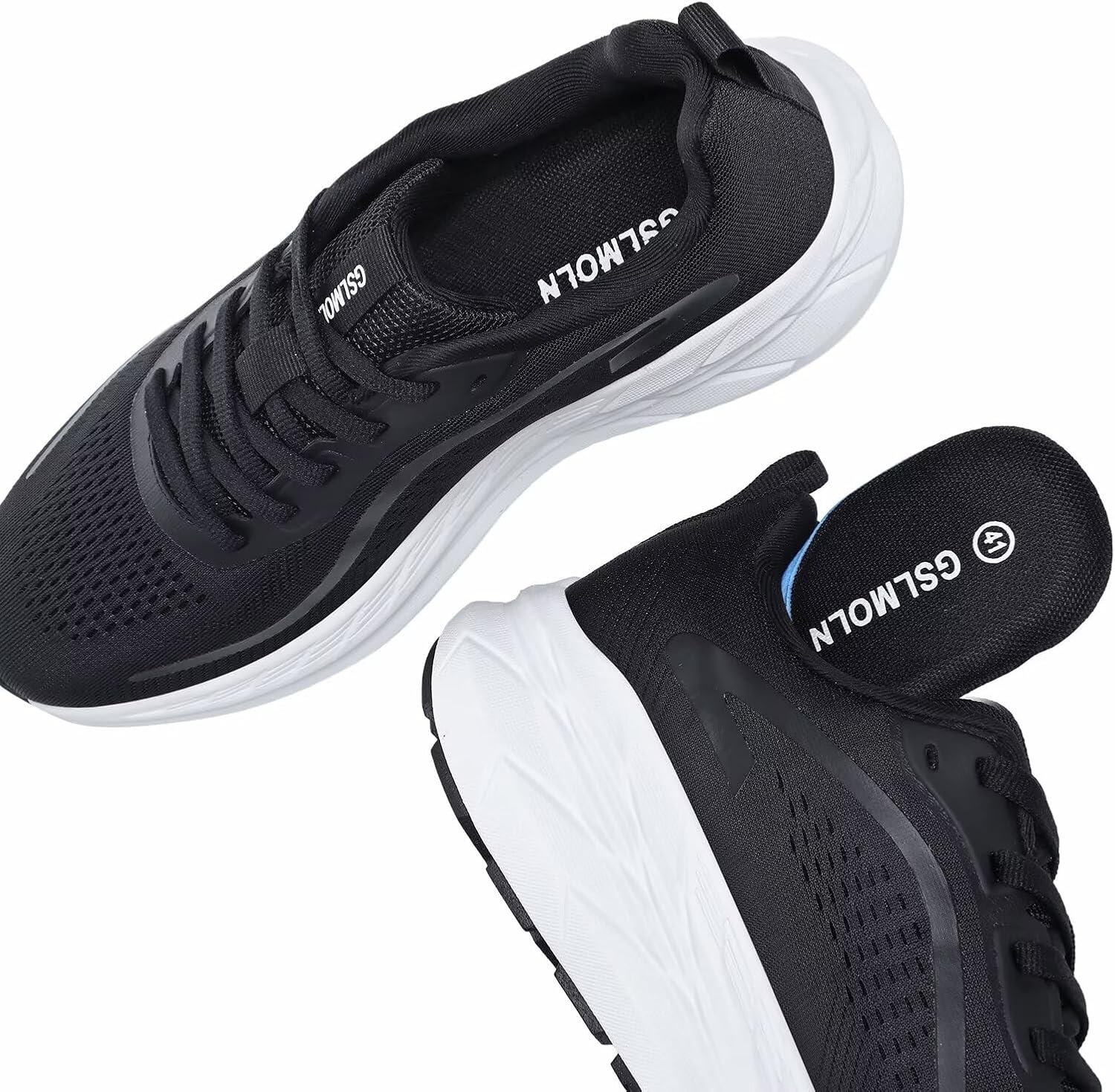 GSLMOLN Women's Casual Walking Shoes Lightweight Fashion Sneakers for Running Tennis Gym with Breathable Mesh Cushion Non Slip Comfort Black Size 9.5 - Image 6