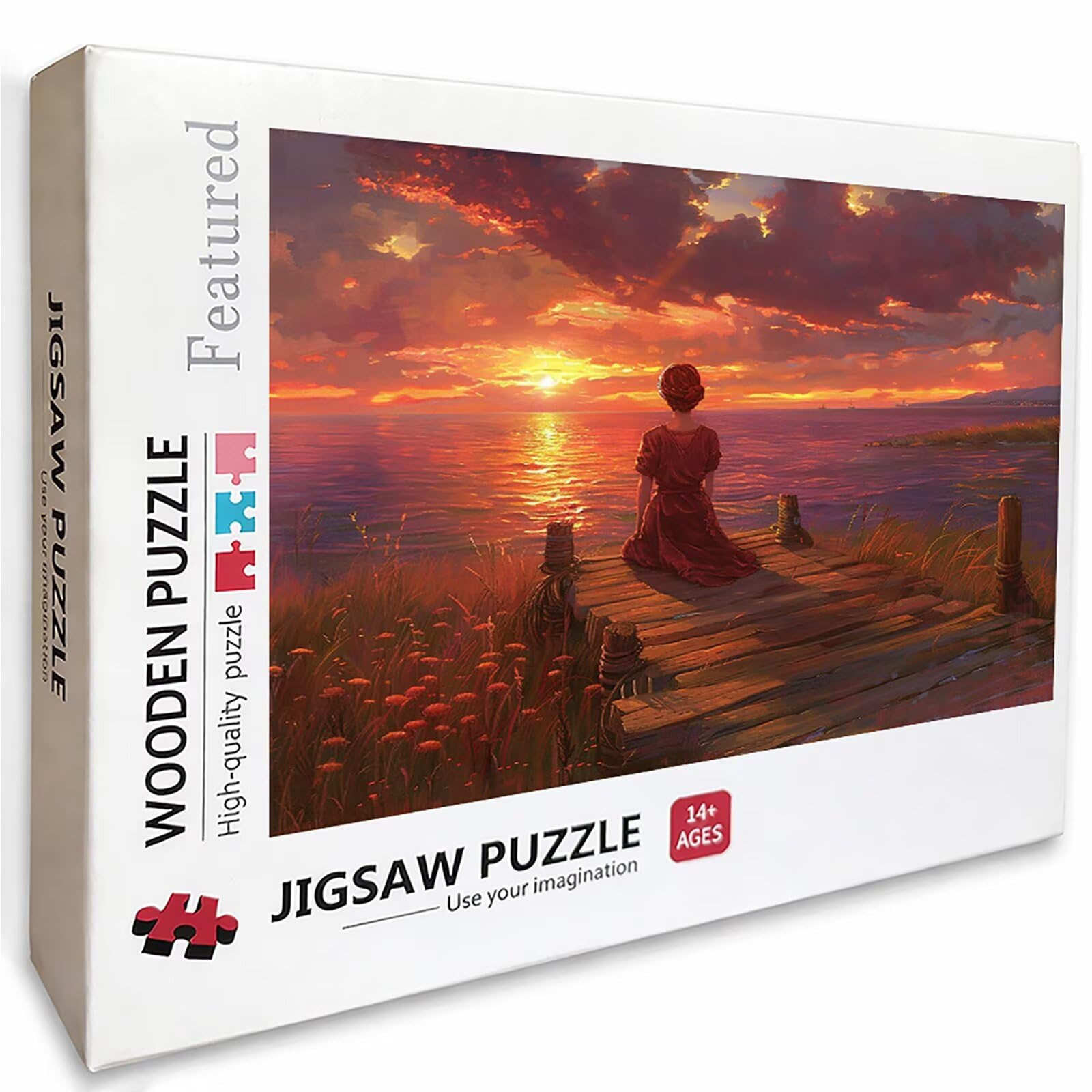 Vista Al Mar Puzzle Madera, Sunset Puzzle 3000 Piezas Adultos con Compact Box 122x81cm, Rompecabezas Desafiante, Juegos de Rompecabezas Creativos para Hombres Mujeres, Decoración Verano, H-5588