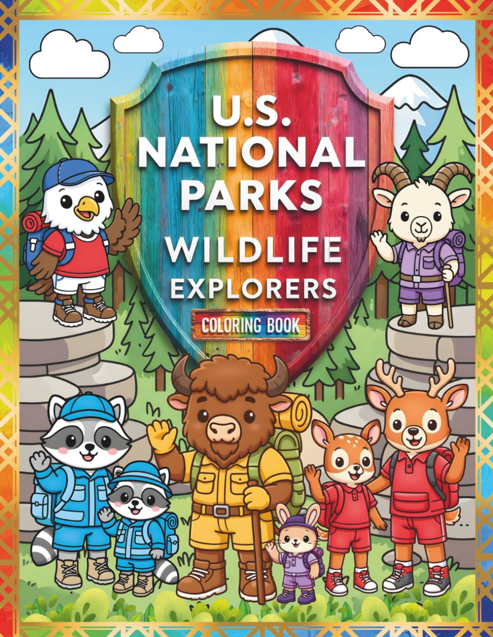 U.S. NATIONAL PARKS WILDLIFE EXPLORERS - COLORING BOOK (WILDLIFE & NATURE SERIES)