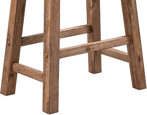 Miniatura 13 de Boraam Sonoma Taburetes de bar de cocina sin espalda, cepillo de alambre gris tormenta, juego de 2 Cepillo de alambre gris tormenta,Cepillo de