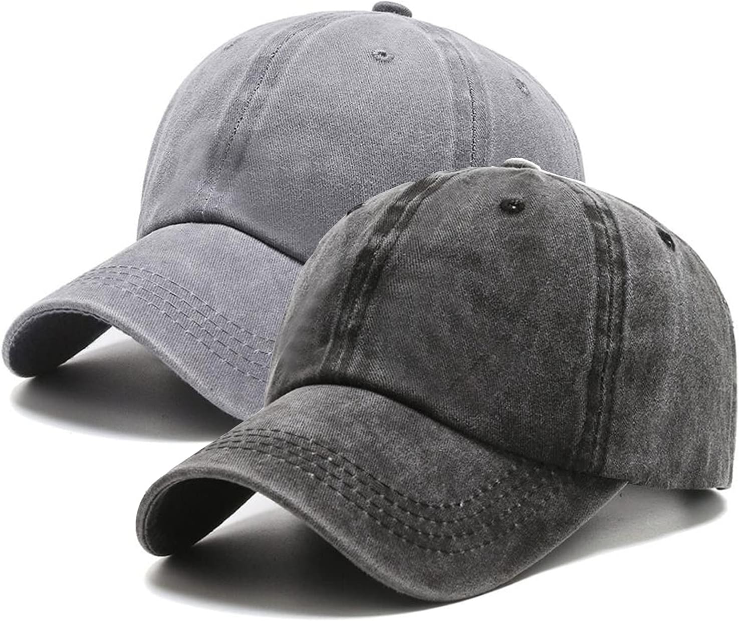 2 Packs Vintage Washed Distressed Baseball Cap Golf Dad Hat for Men Women