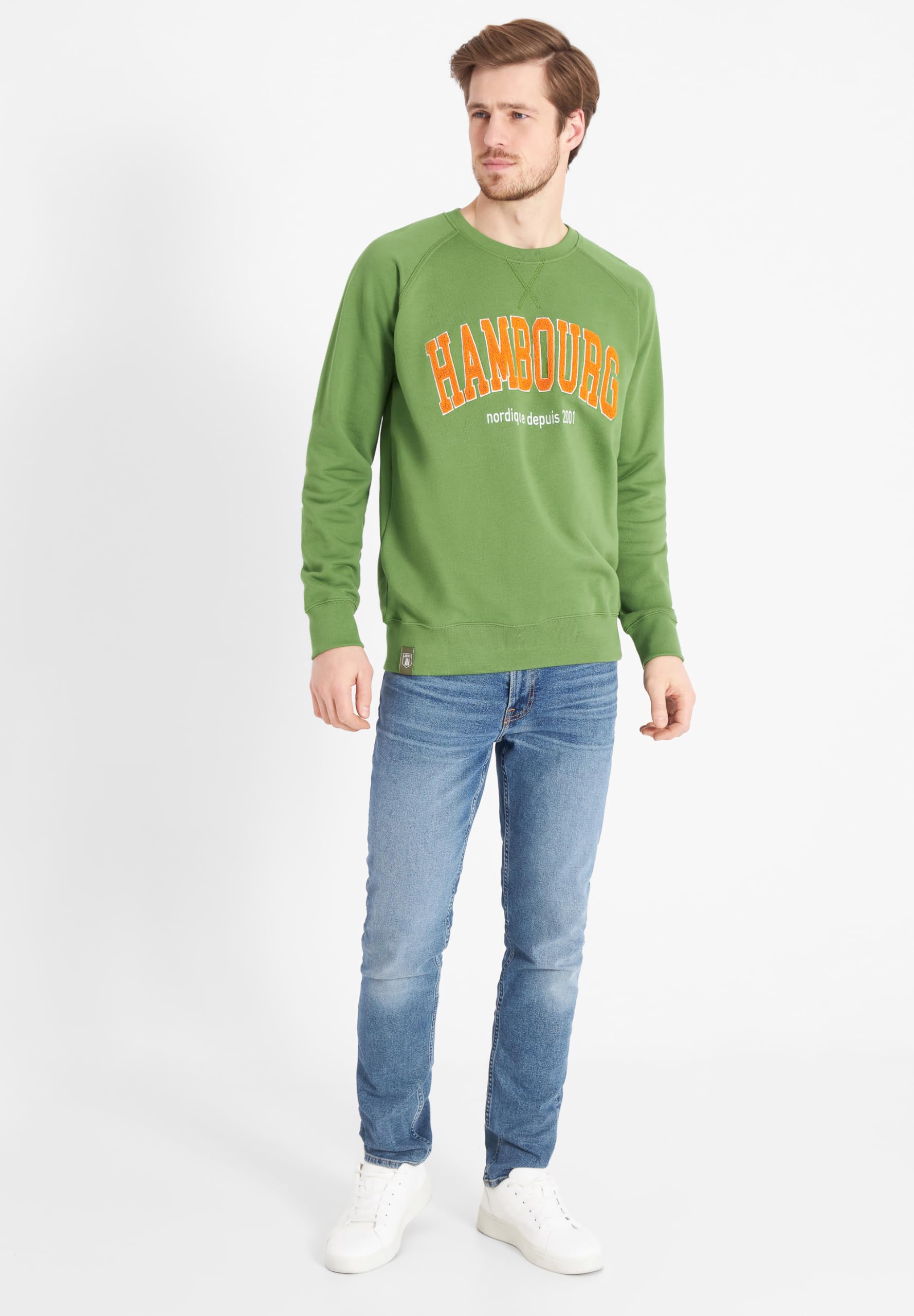 derbe Hamburg Herren Sweatshirt Hambourg Cactus grün - M
