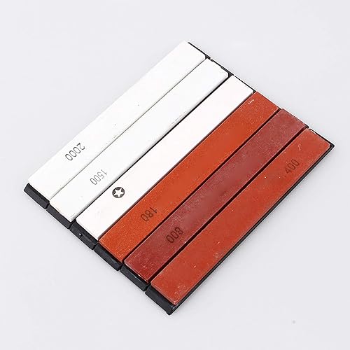 Miniatura 3 de Fafeicy Juego de 6 piedras de afilar piedra de afilar, grano 180 # 400 # 800 # 1500 # 2000 # 3000 # 5.91 x 0.79 x 0.2 pulgadas para cocina con una