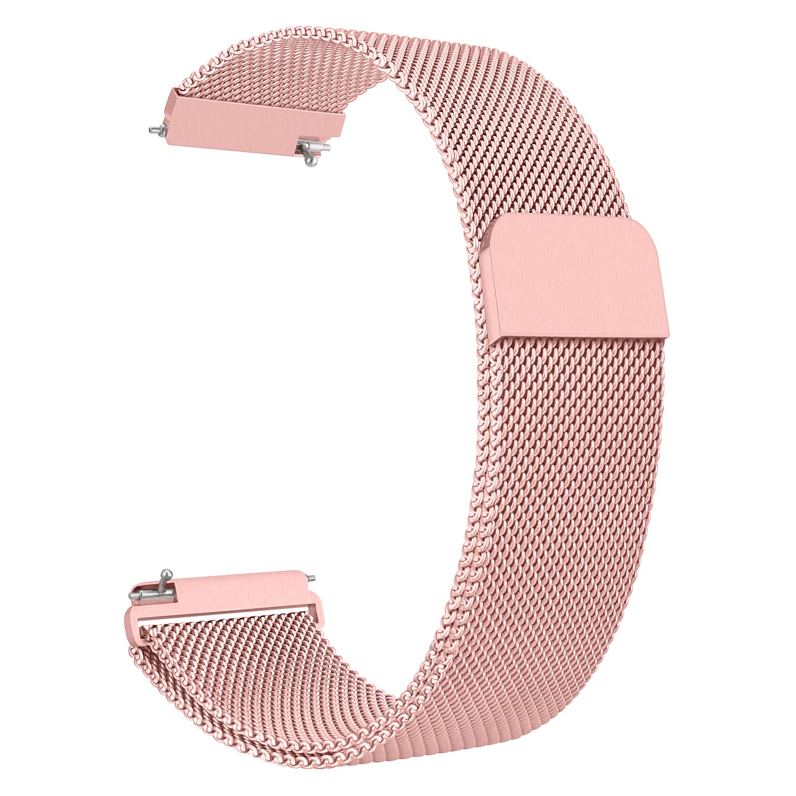 Mugust Correa para 20mm Reloj,Liberación Rápida de Metal Acero Inoxidable Pulseras de Repuesto para 20mm Reloj para Hombre y Mujer(20mm,Rosa)