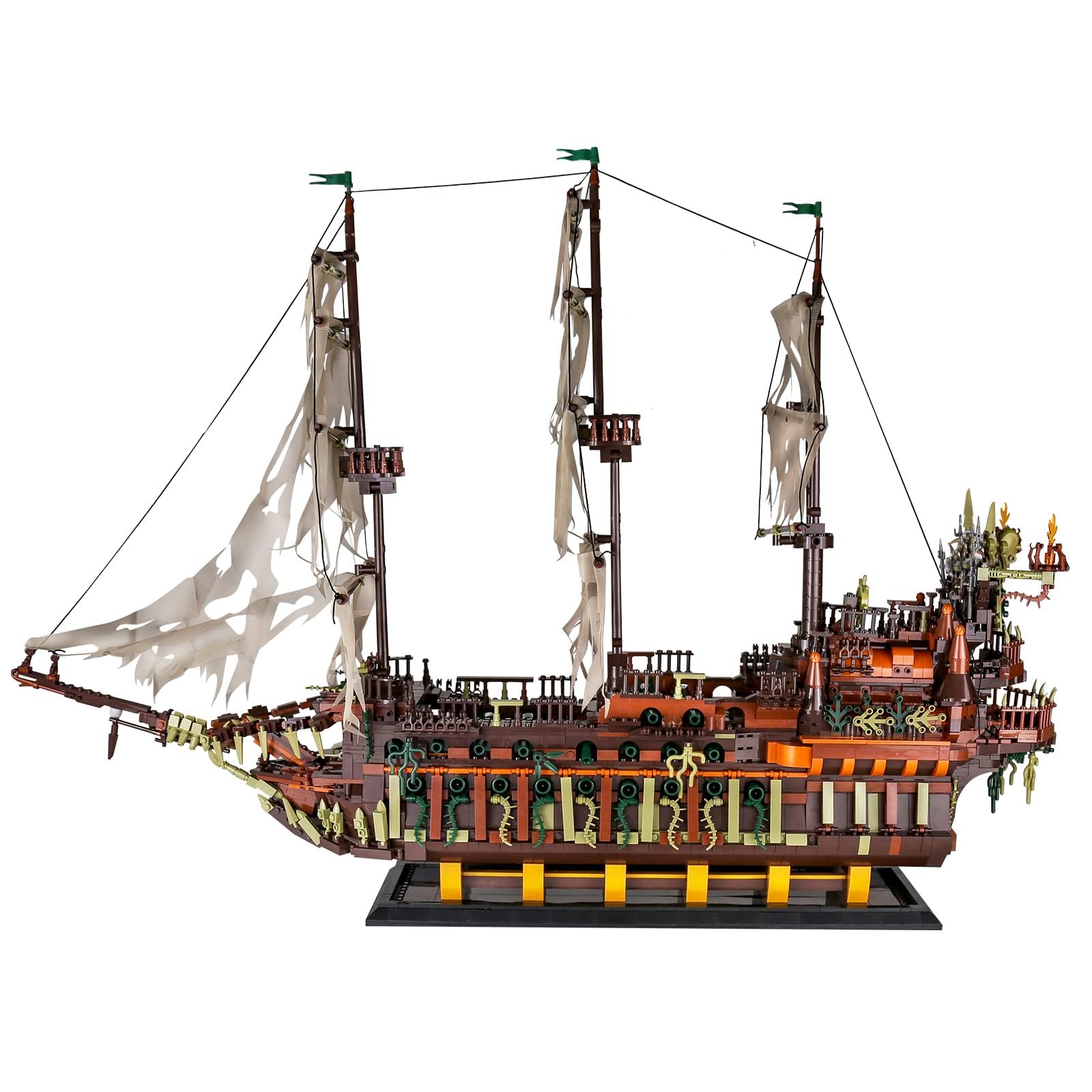 Mould King Kit di blocchi da costruzione di modello di nave di grandi pirati, set di blocchi da di navi di pirata olandese del, regalo di giocattoli per bambini di età superiore a 8 anni (3653 + PCS)