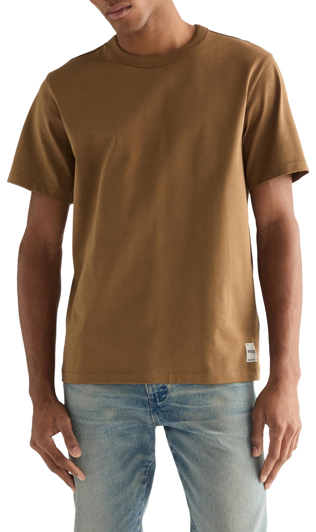Wrangler SS Solid Tee Shirt, Kangaroo, XXL Men