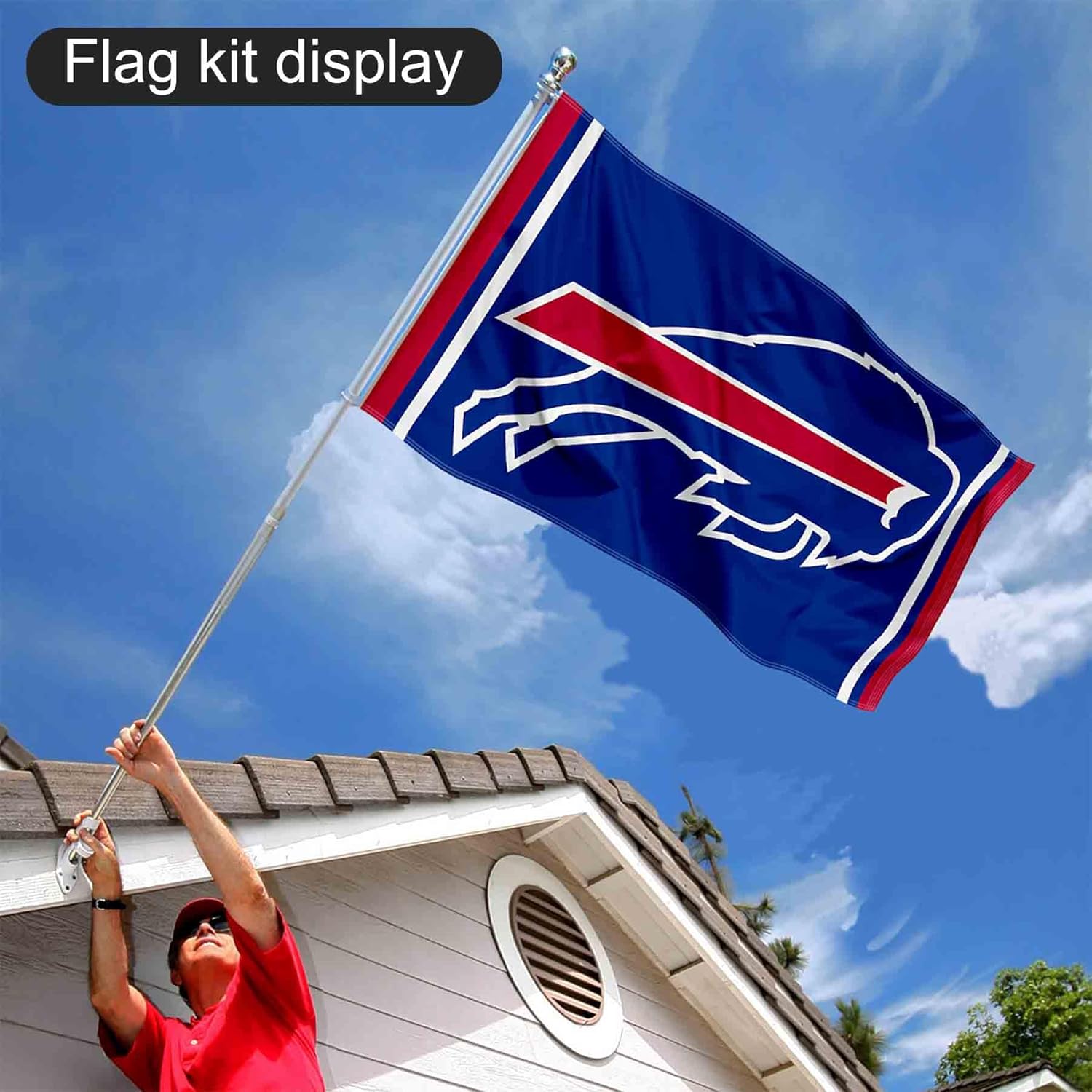 Buffalo Bills Flag Pole and Bracket Kit - Image 6