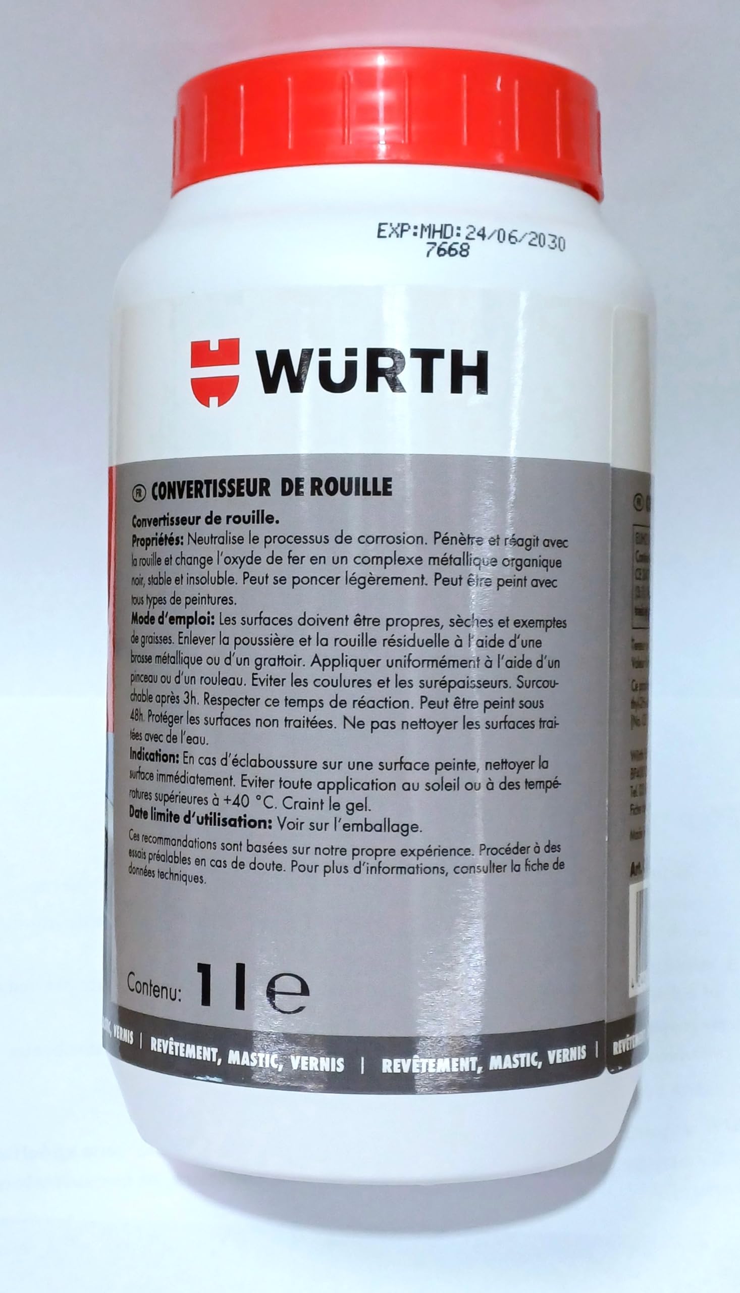 Wurth Convertitore di ruggine, 1000 ML