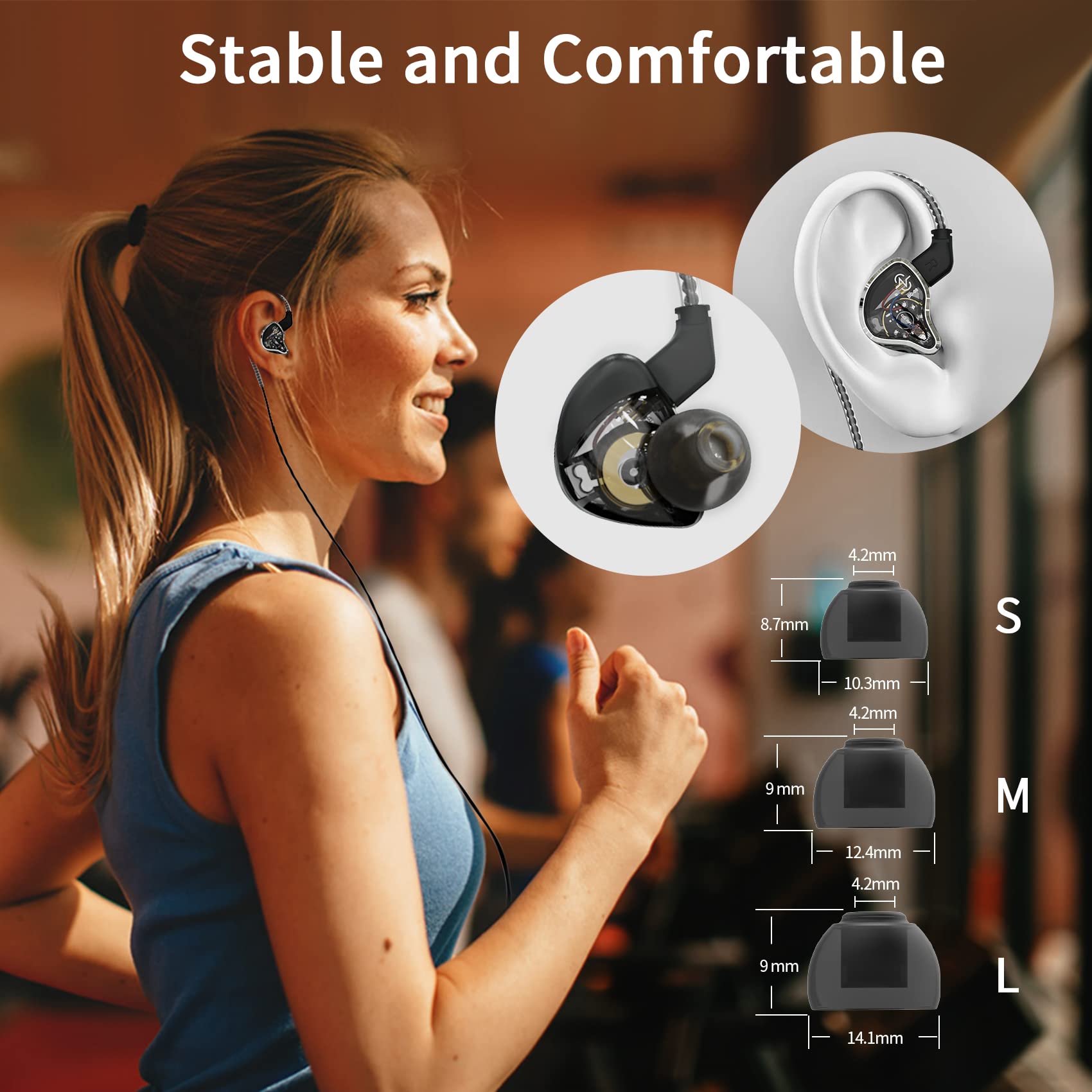 Yinyoo Wired Earbuds CCZ Warrior 3BA + 1DD Hybrid HiFi in Ear Cuffie, HD Calling Cuffie leggere con riduzione del rumore (blu, con microfono)