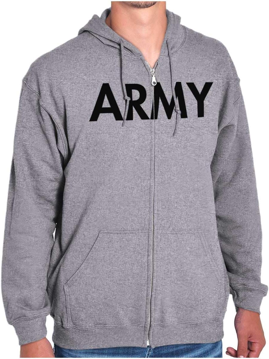 Brisco Brands Army Military Physical Training PT Exercise Workout Zip Up Hoodie