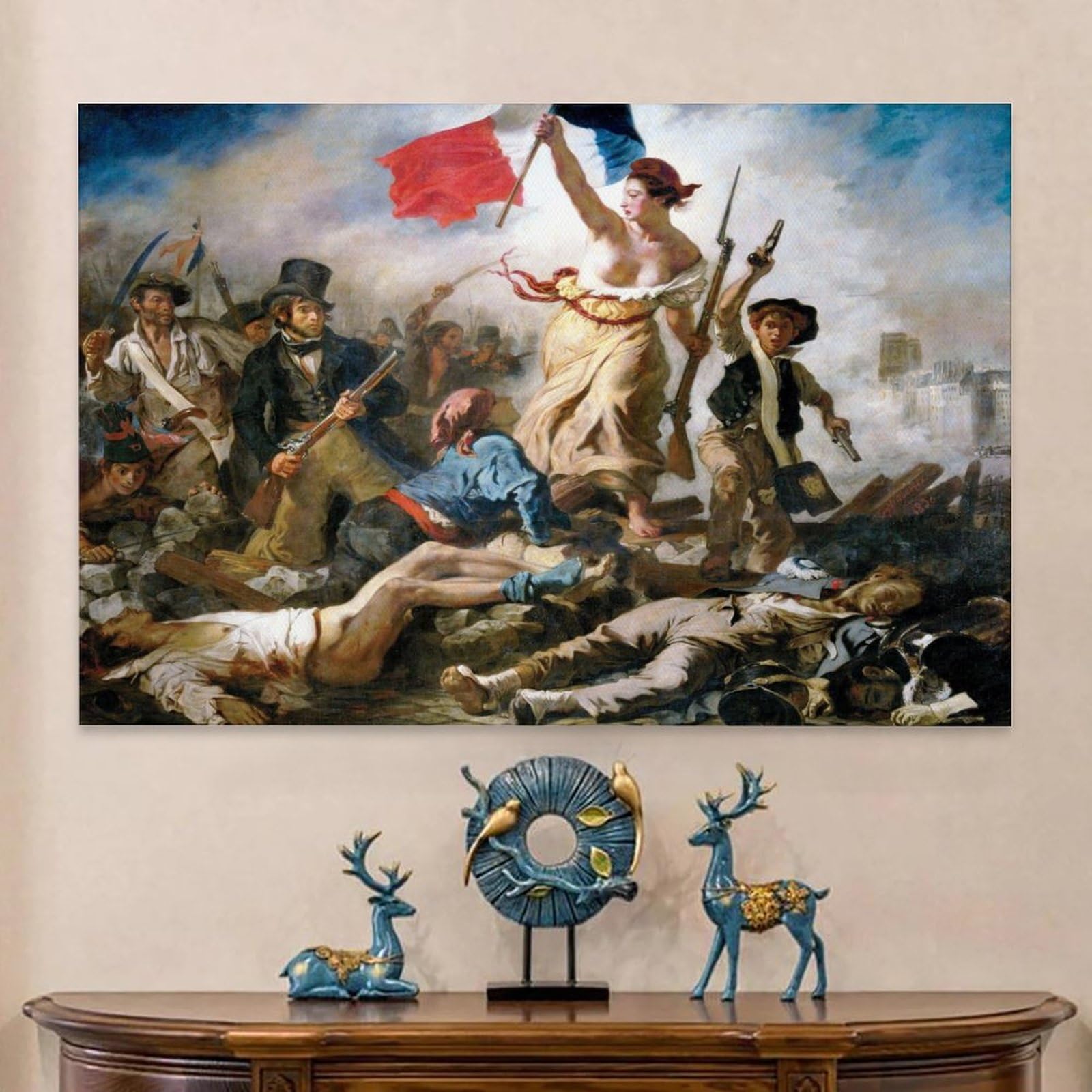 Amazon.co.jp: 「人民を導く自由の女神」ポスター 1830 年にウジェーヌ